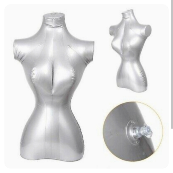 Female Model Tailors Inflatable Manikin Silver BODY Form Display Torso Fashion - Picture 11 of 12